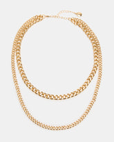 MULTI-ROW LINK CHAIN Gold Layered Necklace | Steve Madden