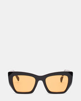 TIVI Black Frame Square Cateye Orange Lens Sunglasses | Steve Madden