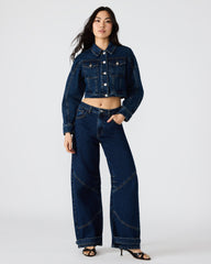 TRE Dark Denim Barrel Women's Jean | Steve Madden