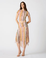 LARKE Knit Rainbow Vision Short Sleeve Cropped Women's Top | Steve Madden