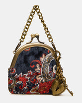 FEYRE Red/Multi Wallet Charms Kiss-Lock Crossbody Coin Purse | Steve Madden