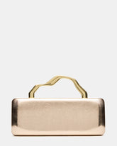LEENA Bag Gold Wavy Metal Clutch Handbag | Steve Madden