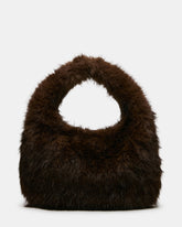 SAGA Brown Faux Fur Shoulder Handbag | Steve Madden