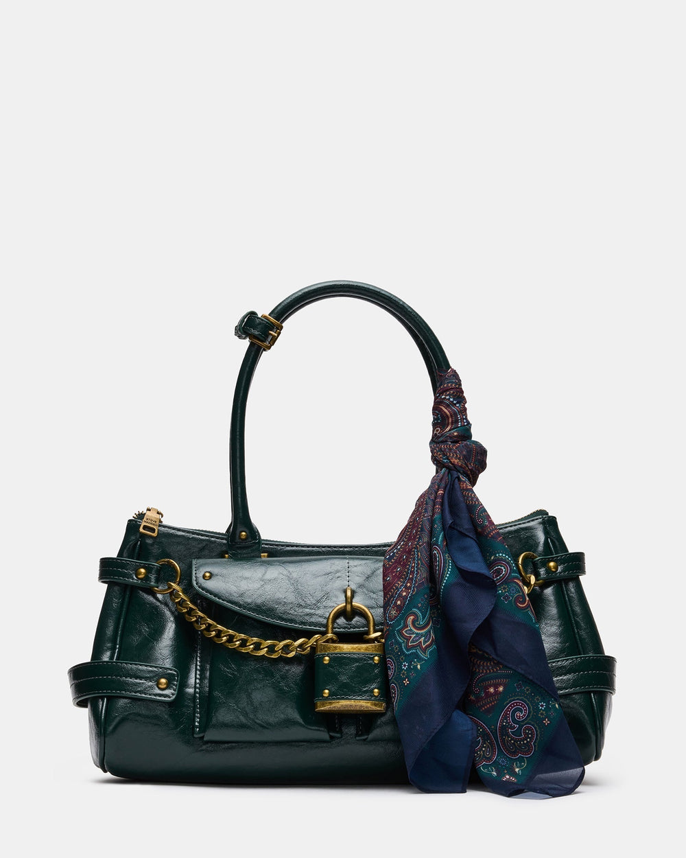 SAVANAH Green Cargo Satchel Shoulder Handbag | Steve Madden
