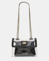 SCOOP Black Clear Transparent Pouch Crossbody Handbag | Steve Madden