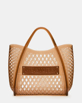 SUMMER Bag Tan Caged Jelly Top-Handle Tote Handbag | Steve Madden