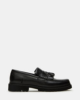 ARTHUS Black Leather Slip-On Tassel Men's Loafer | Steve Madden