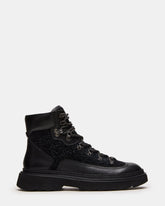 YOSEMITE Black Multi Lace-Up Lug Men's Ankle Boot | Steve Madden
