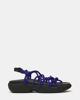 CONNIE Cobalt Chunky Rope Strappy Footbed Women's Sandal | Steve Madden