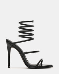 EXOTICA Black Patent Strappy Stiletto Women's Heel | Steve Madden