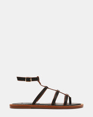 GIVARA Black Leather Fisherman Gladiator Strappy Women's Sandal | Steve Madden