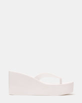 JELLA White Thong Wedge Women's Platform Sandal | Steve Madden