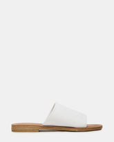 KIPP White Leather Slide Women's Sandal | Steve Madden