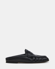 RAFE Black Leather Slip-On Mule Women's Flat | Steve Madden
