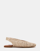 RUMI Bone Leather Woven Slingback Round-Toe Women's Flat | Steve Madden