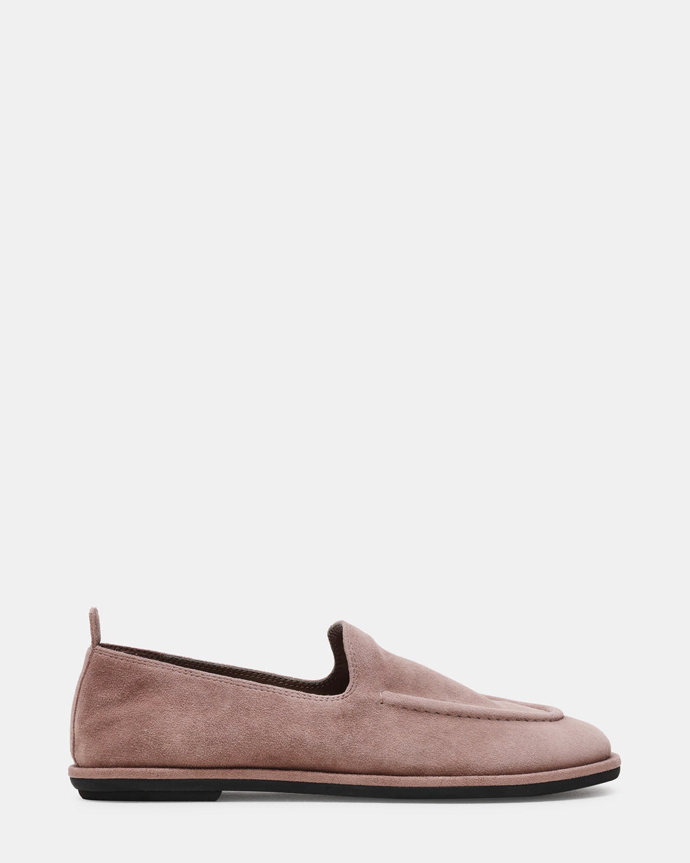 SAFRA Taupe Suede Moc Toe Slip-On Women's Loafer | Steve Madden