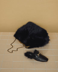 ROMEO FAUX FUR FLAT & SEFINA BAG BUNDLE