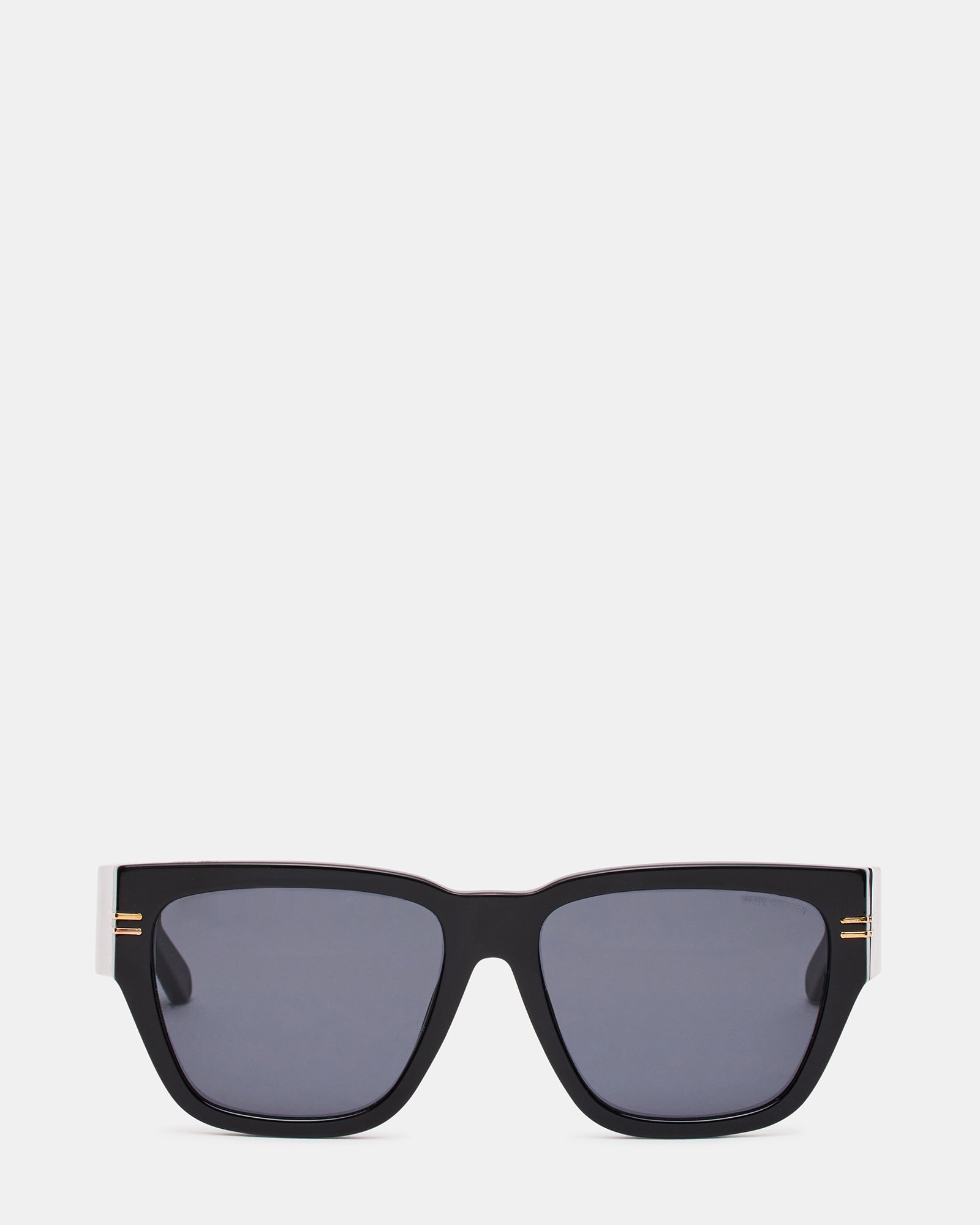 BRAISON Black Frame Cateye Solid Smoke Lens Sunglasses | Steve Madden