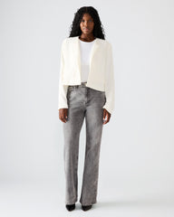 SERENEA White Women's Long-Sleeved Open-Front Blazer | Steve Madden