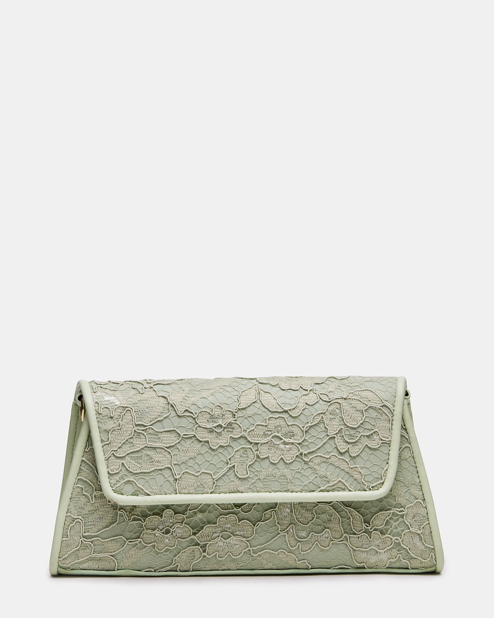 AVANT Bag Pistachio French Binding Trapezoid Crossbody Clutch Handbag | Steve Madden
