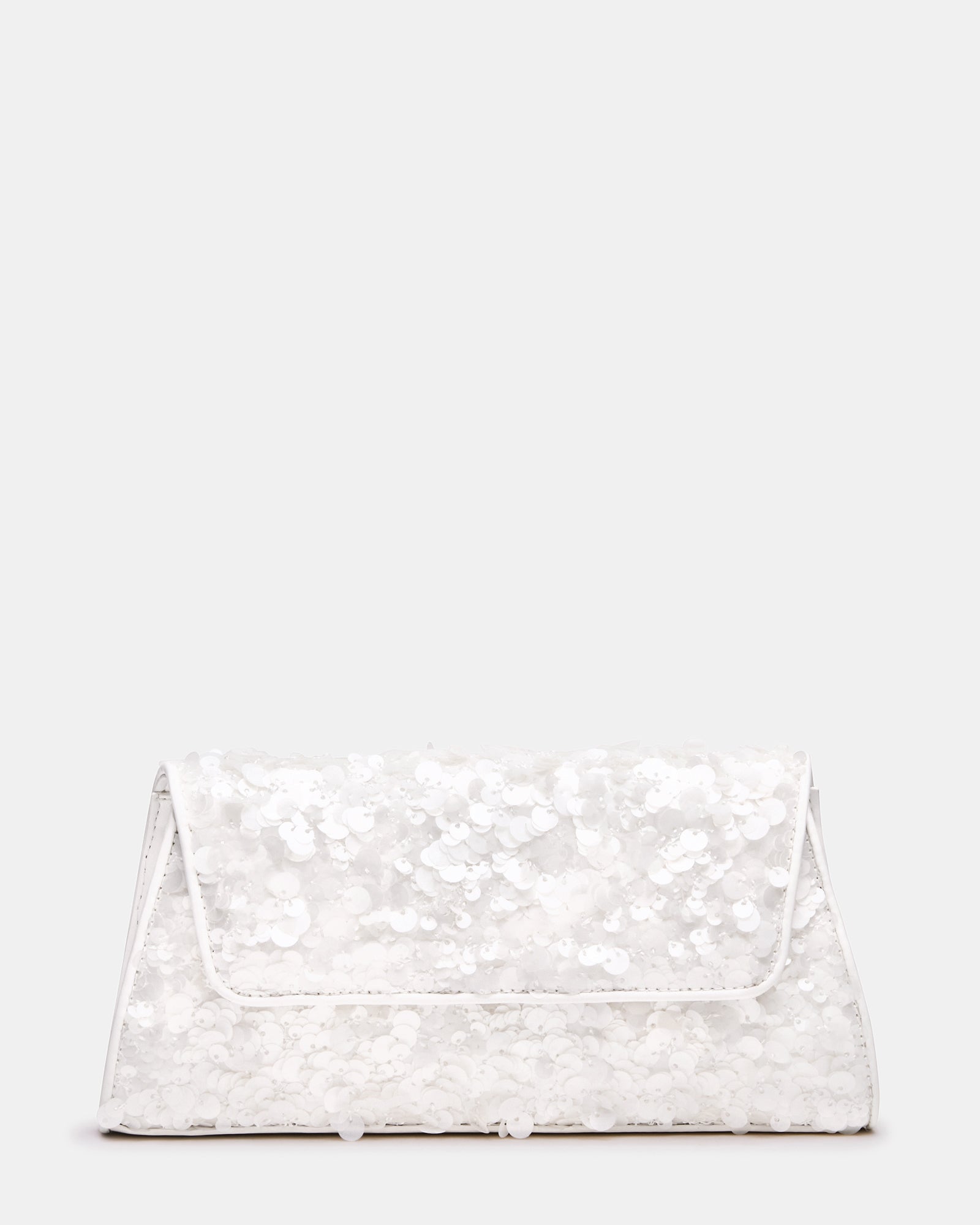 AVANT Bag Sequin French Binding Trapezoid Crossbody Clutch Handbag | Steve Madden