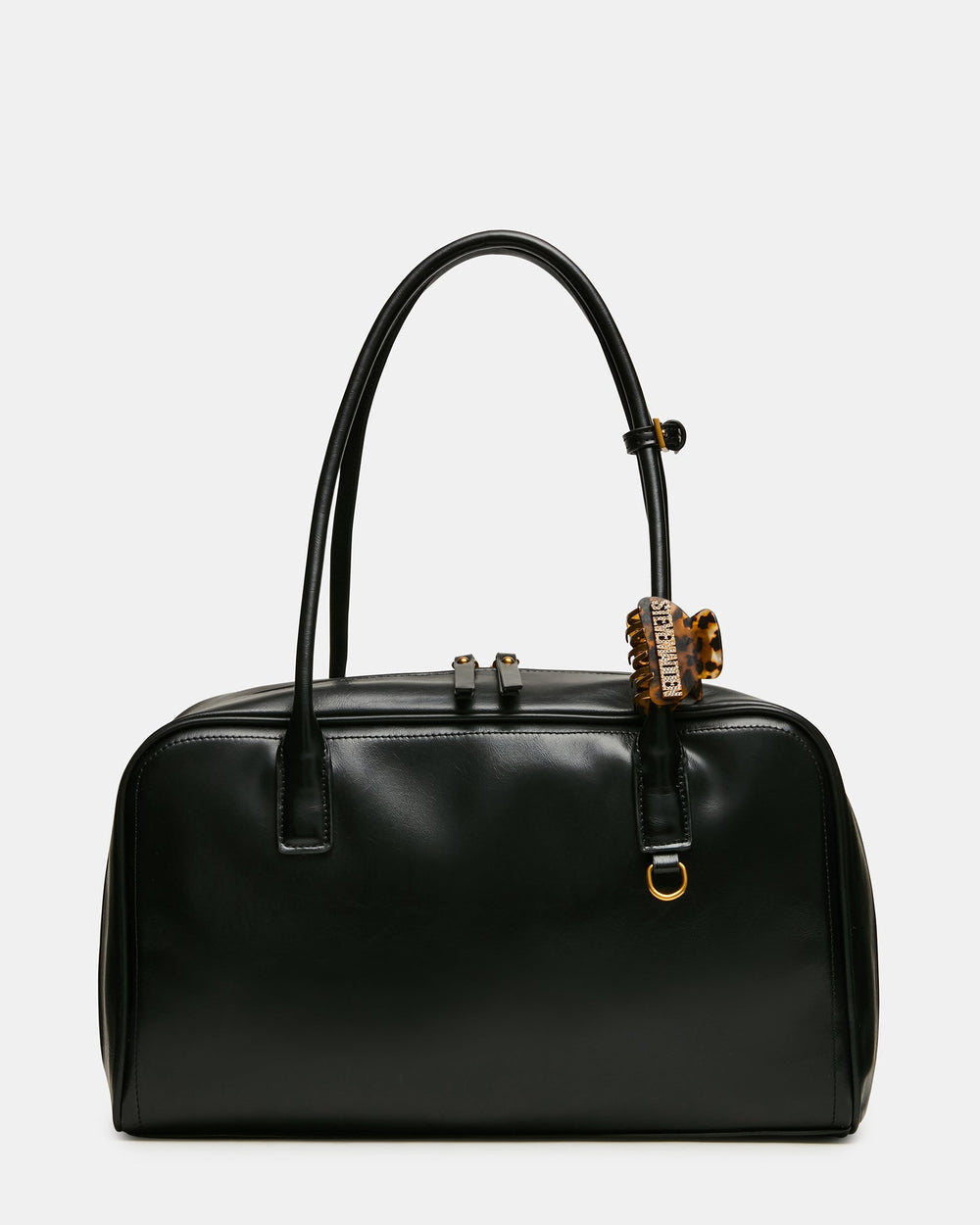 CANDIE Black Tubular Strap Shoulder Handbag | Steve Madden
