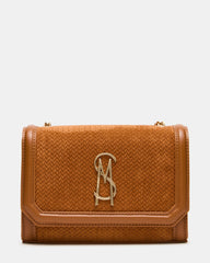 LARISA Woven Tobacco Chain Crossbody Shoulder Strap Handbag | Steve Madden