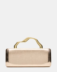 LEENA Bag Gold Wavy Metal Clutch Handbag | Steve Madden