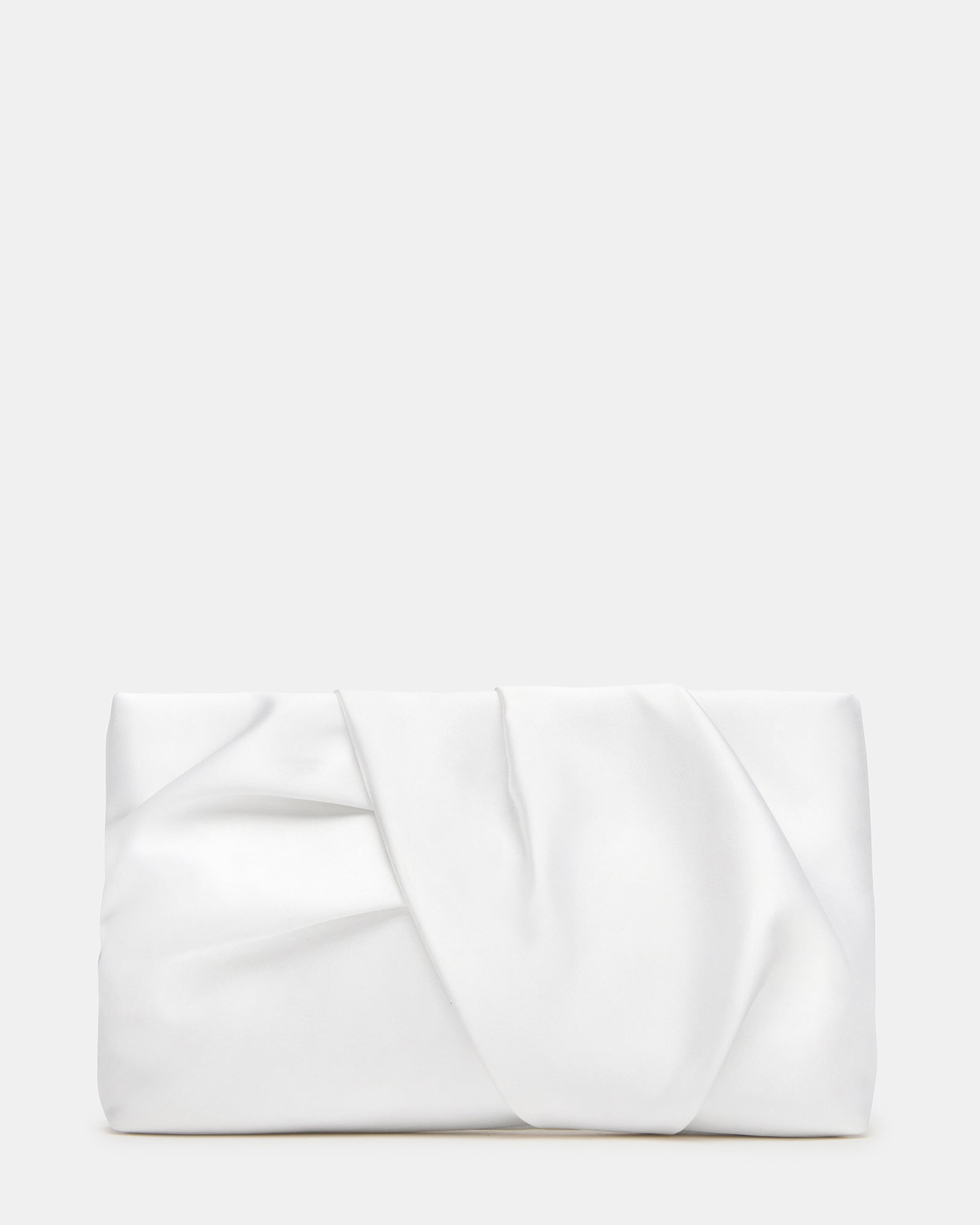 LILIA Bag White Elongated Pleated Crossbody Clutch Handbag | Steve Madden