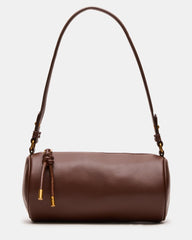 PRIYA Bag Brown Mini Barrel Shoulder Handbag | Steve Madden