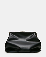 SEFINA Black Kiss-Lock Oversized Clutch Handbag | Steve Madden
