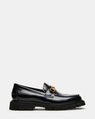 NAXOS Black Leather Slip-On Dress Men's Loafer | Steve Madden