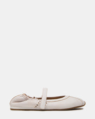 ANAYA White Distressed Mary Jane Ballet Women's Flat | Steve Madden