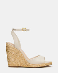 DEVIN Bone Leather Espadrille Wedge Women's Sandal | Steve Madden