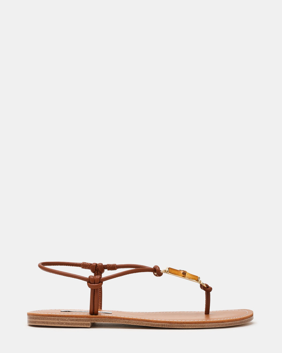 KINGSLY Tan Thong Knot-Detail Women's Sandal | Steve Madden