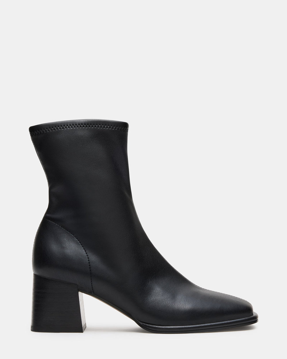 PAMMY Black Square-Toe Block Heel Women's Ankle Boot | Steve Madden
