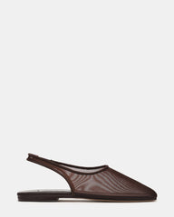 PRIVY Brown Mesh Slingback Women's Flat | Steve Madden