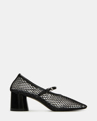 RAYNOR Black Women's Mary Jane Mesh Block Heel | Steve Madden