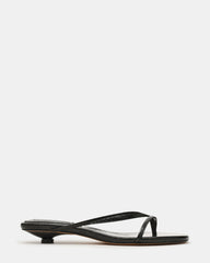 TERRY Black Snake Thong Women's Kitten Heel | Steve Madden