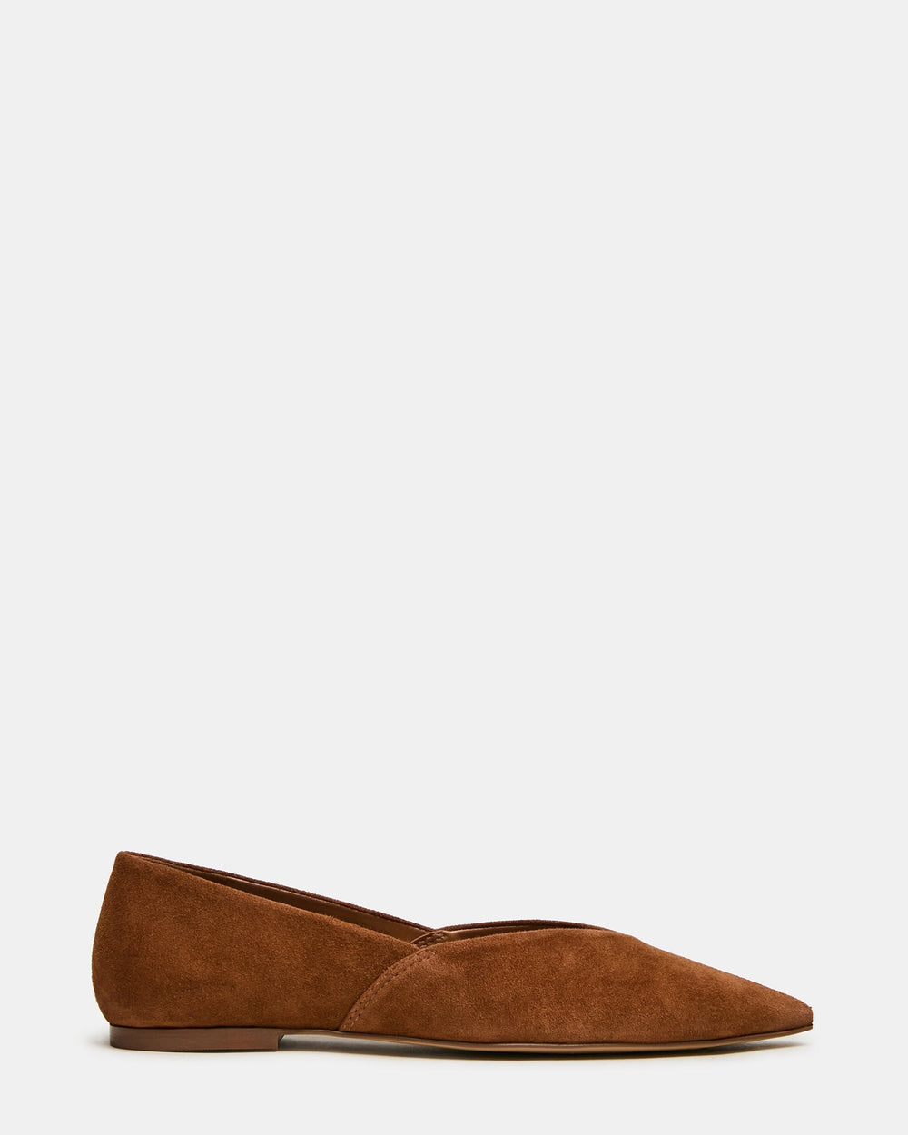 TOVI Chestnut Suede Pointed-Toe Ballet Women's Flat | Steve Madden