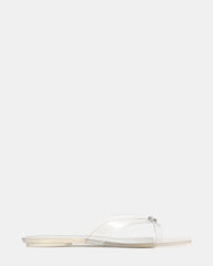 TRELLA Jelly Clear Square-Toe Thong Women's Sandal | Steve Madden