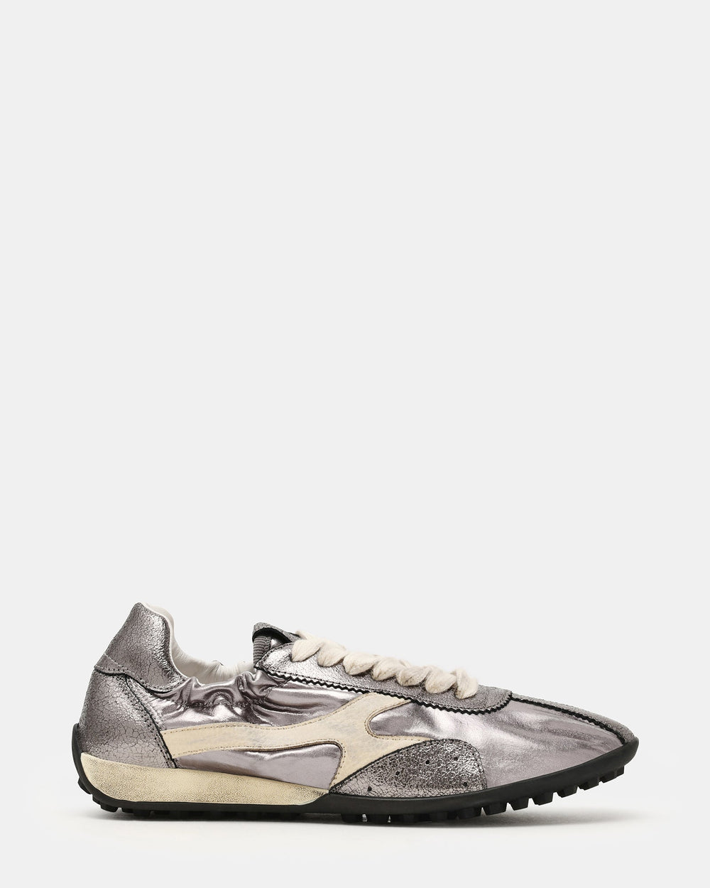 ZION Pewter Low-Top Lace-Up Women's Sneaker | Steve Madden